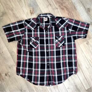Vintage Ely Plains Western Pearl Snap Short Sleeve Shirt Mens 3XL